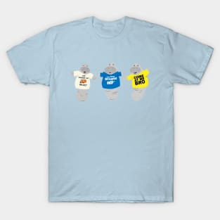 Three Manatees in Novelty Tees T-Shirt